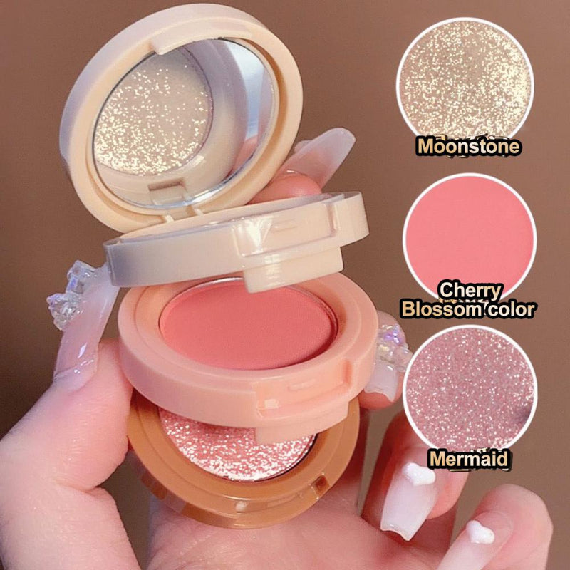 Paleta de Maquiagem Blush 3 em 1